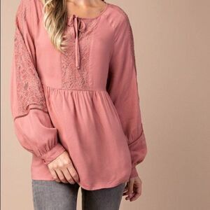 Rosewood Peplum Top